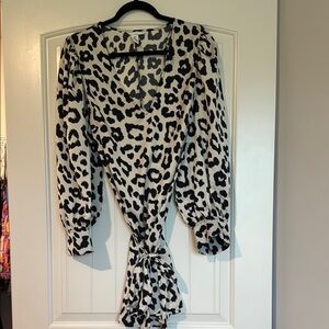 H&M Black and White Leopard Print Dress